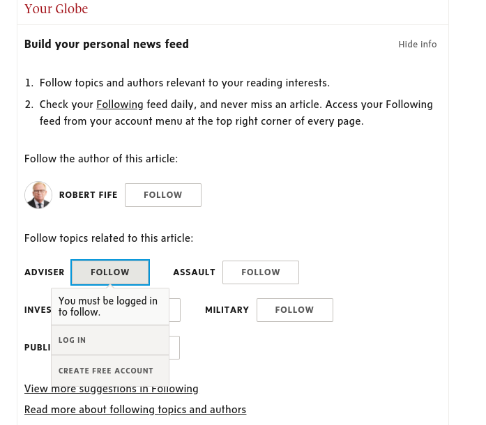 First-Party Data and Registration Walls Part 2: The globe and mail registration wall