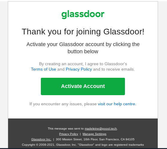 Glassdoor Registration Wall