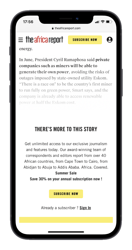 The Africa Report Success Story.