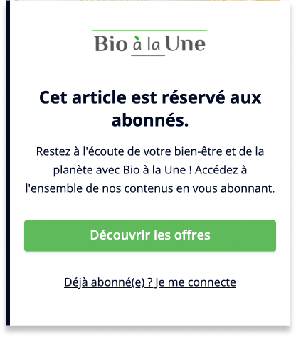 Bio à la Une Success Story