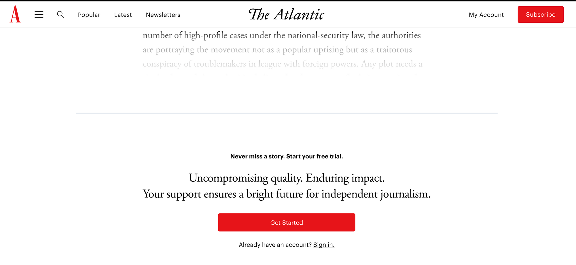 The Atlantic paywall example