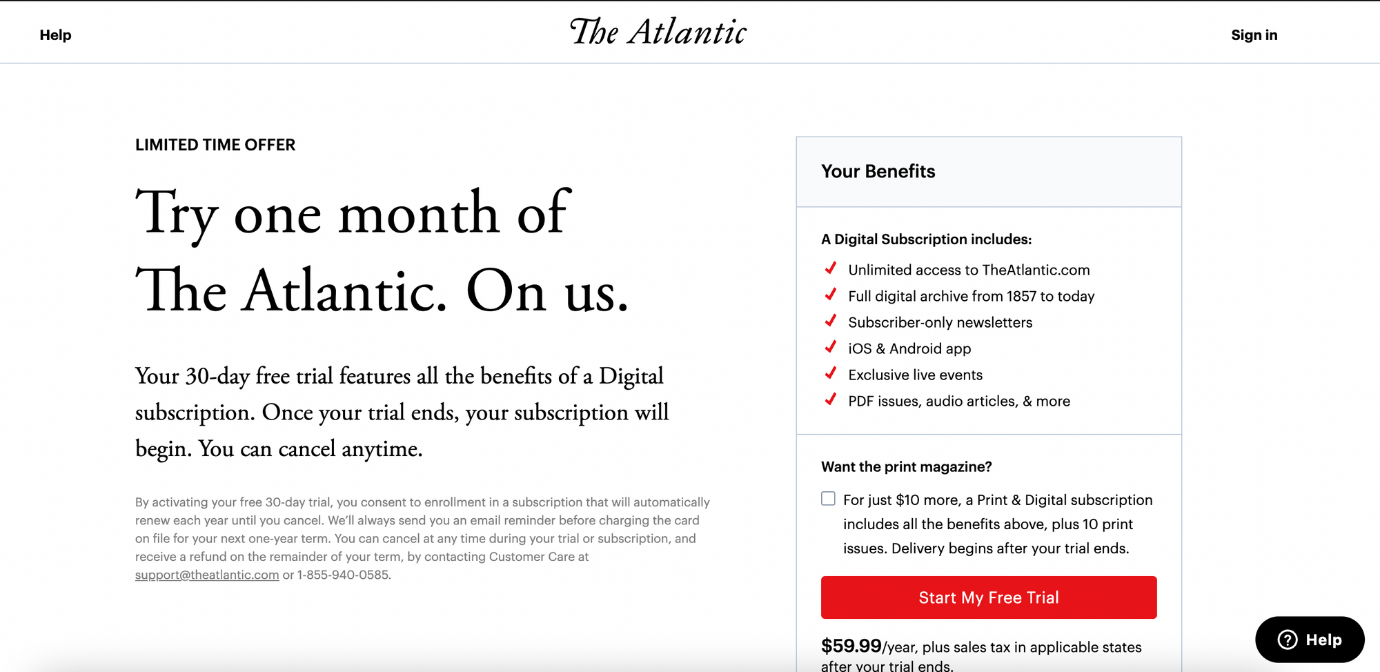 The Atlantic paywall example