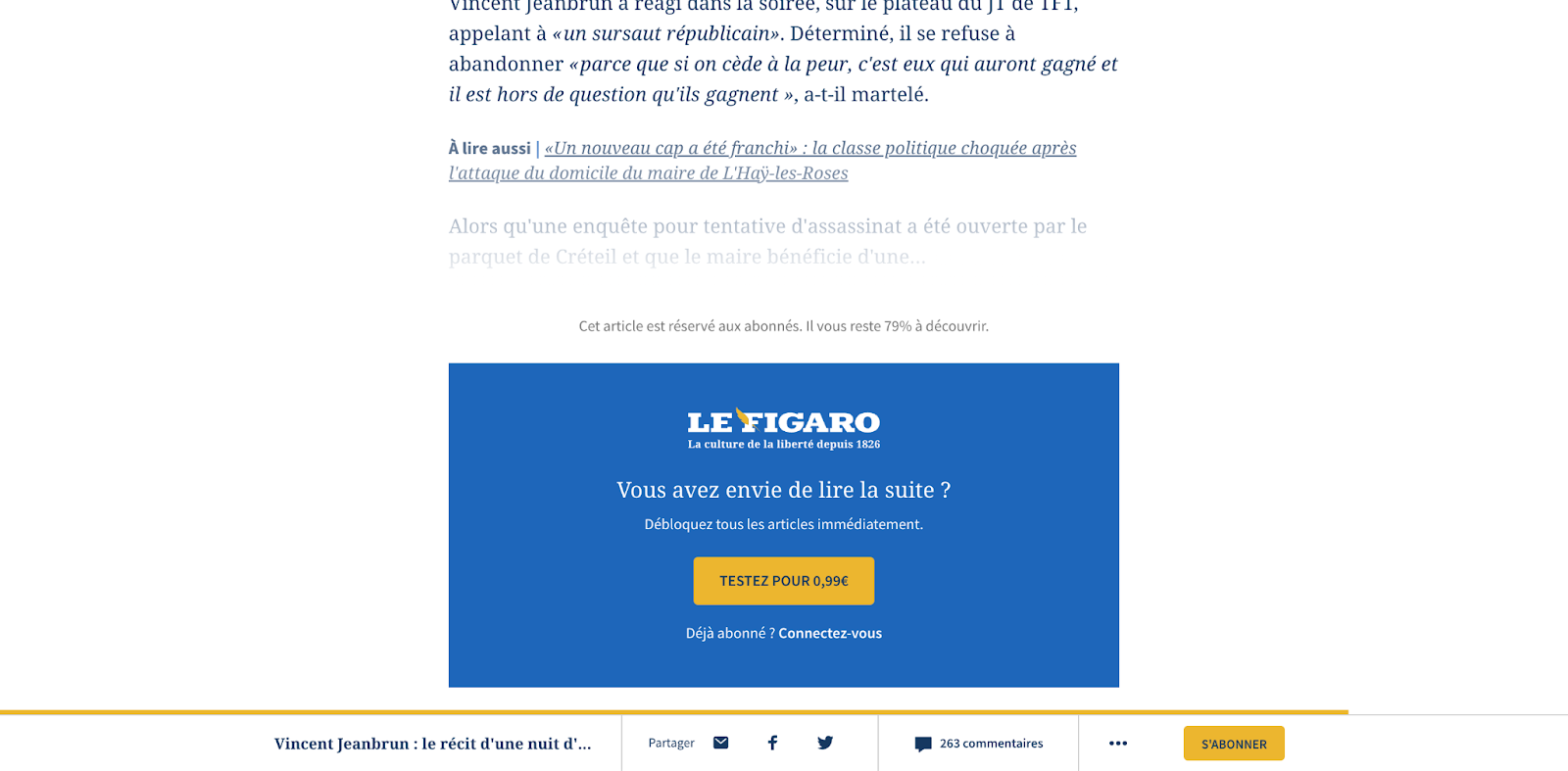 Le Figaro paywall