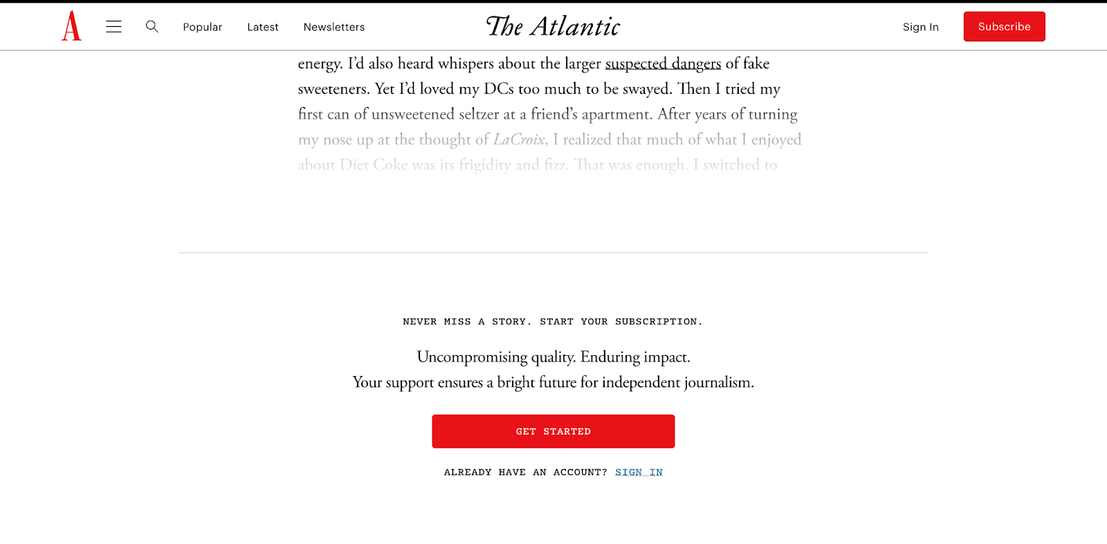 The Atlantic paywall