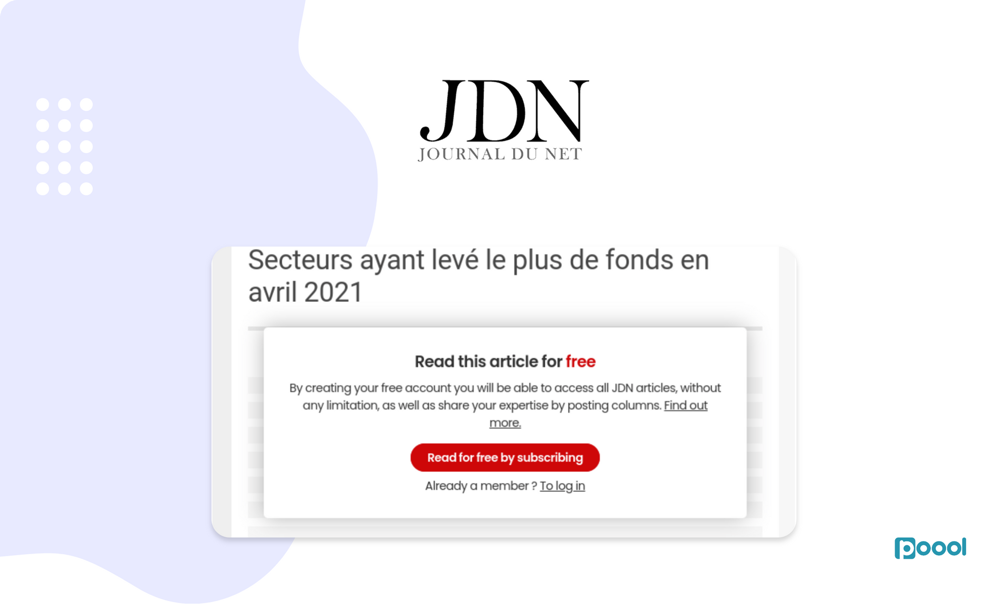 Journal du Net Registration Wall: From Content, to Registration to Content | Series.