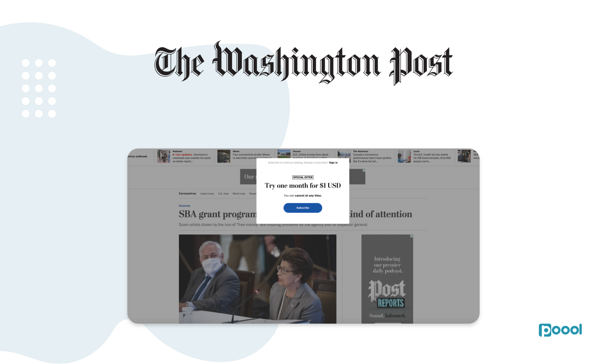 The Washington Post Paywall: From Content, to Subscription to Content | Series.