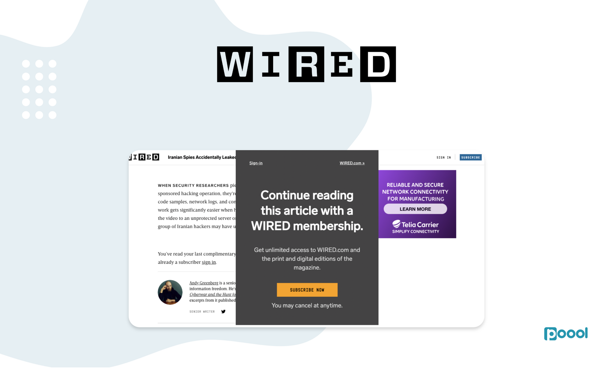 Wired Paywall: From Content, to Subscription to Content | Series.