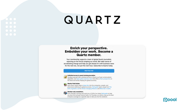 Quartz Paywall: From Content, to Subscription to Content | Series.