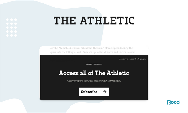 The Athletic Paywall: From Content, to Subscription to Content | Series.