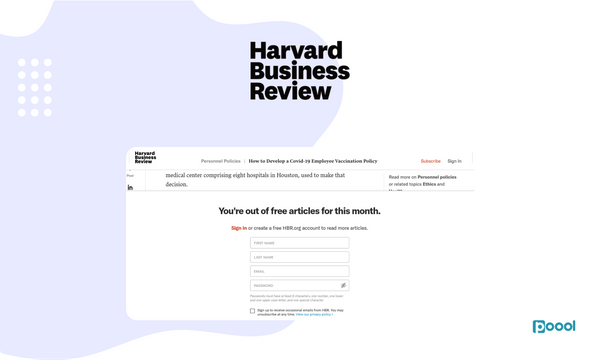 Harvard Business Review Registration Wall: From Content, to Registration to Content | Series.