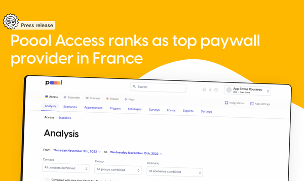 Poool ranks as top paywall provider in France